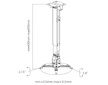 Reflecta TAPA 43-65cm stropní a nástěnný držák dataprojektoru stříbrný