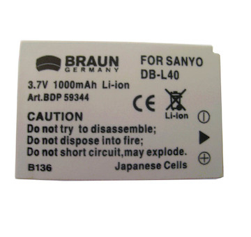 Baterie SANYO DB-L40 (BDP-SDBL40, 1000mAh)