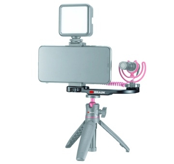 Braun VLOG Mount VLM-1 uchycení (2x stativ závit +1x šroub, sáňky na příslušenství)