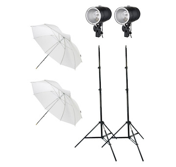 Doerr set 2x BASIC 120Ws, stojany, deštníky