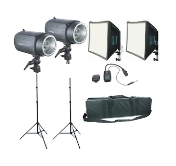 Doerr set C 2x SemiPRO 260Ws, stojany, softboxy, RC a taška