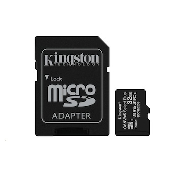 Kingston 32 GB Micro SDHC Canvas Select Plus C10 100R + SD adapter