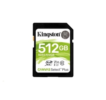 Kingston 512 GB SDXC Canvas Select Plus C10 100R