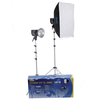 Set Doerr DE Compact malý - 2x 200Ws, stojany, softboxy