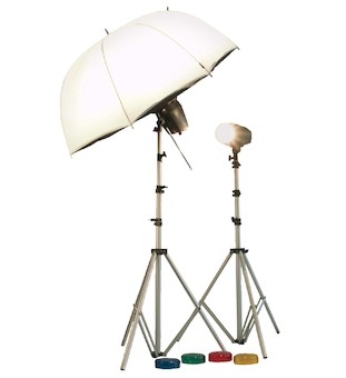 Set Doerr PROLUX - 2x 120Ws, 2x bílý deštník, 2x stojan