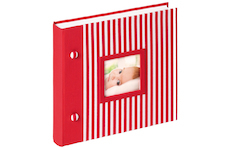 Album Walther STRIPE Red 26x25 cm (60 stran)