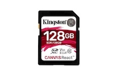 Kingston 128 GB SDXC Canvas React C10 100R 80W